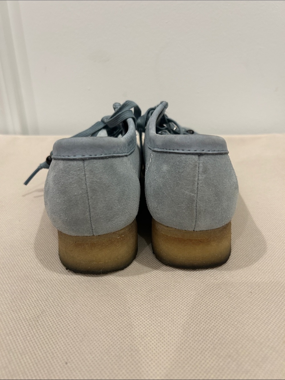 Clarks Blue Suede Tassel Wallabee Loafer - Picture 5 of 12